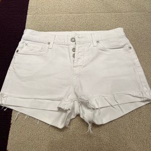 7 for All Mankind - White Denim Shorts